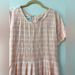 Sarah Elizabeth Peach Embroidered Dress